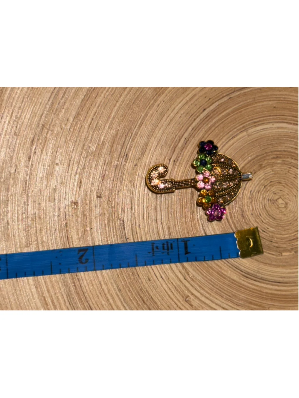 Aura’s Oddities Boutique Umbrella Brooch Gold & Multicolor